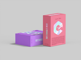 Realistic square wide flat box for any product mockup and packaging design Mock Up psd