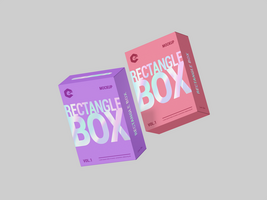 Changeable Product Cardboard Package Box design - 3D mockup Software Box 3D Rendering Mockup psd