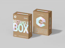 Brown blank Rectangle box with realistic look - Studio Product box Mockup psd