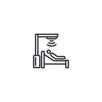radiotherapy icon. .Editable stroke.linear style sign for use web design,logo.Symbol illustration. vector