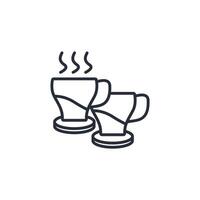 espresso coffee icon. .Editable stroke.linear style sign for use web design,logo.Symbol illustration. vector