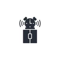 Alarm clock icon. .Editable stroke.linear style sign for use web design,logo.Symbol illustration. vector