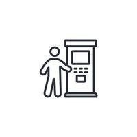 vending machine icon. .Editable stroke.linear style sign for use web design,logo.Symbol illustration. vector