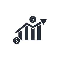 growth icon. .Editable stroke.linear style sign for use web design,logo.Symbol illustration. vector