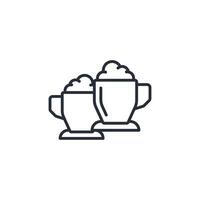 latte coffee icon. .Editable stroke.linear style sign for use web design,logo.Symbol illustration. vector