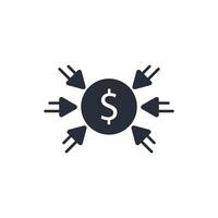 Contribution icon. .Editable stroke.linear style sign for use web design,logo.Symbol illustration. vector