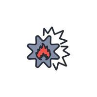 No Fire icon. .Editable stroke.linear style sign for use web design,logo.Symbol illustration. vector