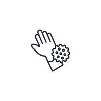 skin cancer icon. .Editable stroke.linear style sign for use web design,logo.Symbol illustration. vector