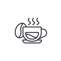 coffee icon. .Editable stroke.linear style sign for use web design,logo.Symbol illustration. vector
