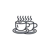 cappuccino icon. .Editable stroke.linear style sign for use web design,logo.Symbol illustration. vector