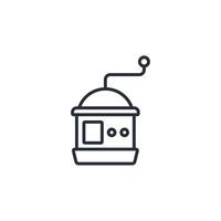 coffee grinder icon. .Editable stroke.linear style sign for use web design,logo.Symbol illustration. vector