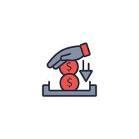 savings icon. .Editable stroke.linear style sign for use web design,logo.Symbol illustration. vector