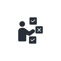 vote icon. .Editable stroke.linear style sign for use web design,logo.Symbol illustration. vector