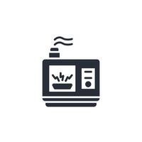 Microwave icon. .Editable stroke.linear style sign for use web design,logo.Symbol illustration. vector