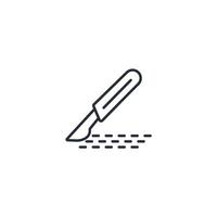 surgery icon. .Editable stroke.linear style sign for use web design,logo.Symbol illustration. vector