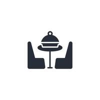 restaurant table icon. .Editable stroke.linear style sign for use web design,logo.Symbol illustration. vector