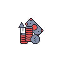 earnings icon. .Editable stroke.linear style sign for use web design,logo.Symbol illustration. vector
