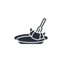 Eat icon. .Editable stroke.linear style sign for use web design,logo.Symbol illustration. vector