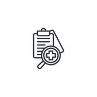 diagnosis icon. .Editable stroke.linear style sign for use web design,logo.Symbol illustration. vector