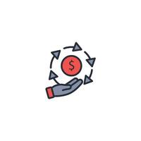 ROI icon. .Editable stroke.linear style sign for use web design,logo.Symbol illustration. vector