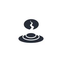 fried egg icon. .Editable stroke.linear style sign for use web design,logo.Symbol illustration. vector