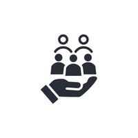 social services icon. .Editable stroke.linear style sign for use web design,logo.Symbol illustration. vector