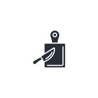 cutting board icon. .Editable stroke.linear style sign for use web design,logo.Symbol illustration. vector