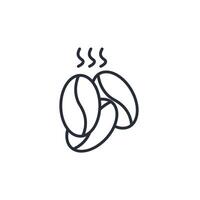 coffee beans icon. .Editable stroke.linear style sign for use web design,logo.Symbol illustration. vector