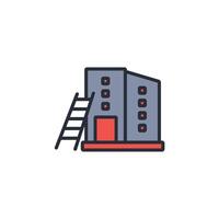Ladder icon. .Editable stroke.linear style sign for use web design,logo.Symbol illustration. vector
