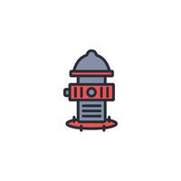 Fire hydrant icon. .Editable stroke.linear style sign for use web design,logo.Symbol illustration. vector