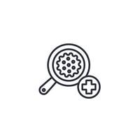 research cancer icon. .Editable stroke.linear style sign for use web design,logo.Symbol illustration. vector