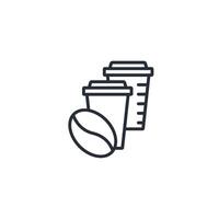 Coffee cup icon. .Editable stroke.linear style sign for use web design,logo.Symbol illustration. vector