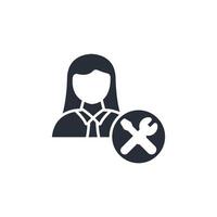 service icon. .Editable stroke.linear style sign for use web design,logo.Symbol illustration. vector