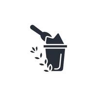Flour icon. .Editable stroke.linear style sign for use web design,logo.Symbol illustration. vector