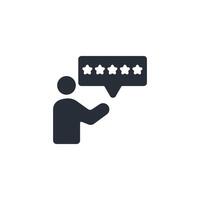 review icon. .Editable stroke.linear style sign for use web design,logo.Symbol illustration. vector
