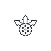 metastasis icon. .Editable stroke.linear style sign for use web design,logo.Symbol illustration. vector