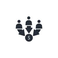 Crowdfunding icon. .Editable stroke.linear style sign for use web design,logo.Symbol illustration. vector