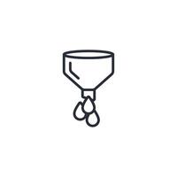 filter coffee icon. .Editable stroke.linear style sign for use web design,logo.Symbol illustration. vector