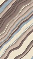 Vertical - retro abstract background with layered wavy diagonal lines in pastel shades of brown, beige and blue. Dynamic flowing stripes pattern animation. Full HD and looping background. video