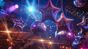The party doesnt end until the early 2000s classics from Britney Spears to NSync have been played and celebrated under the glow of disco balls and inflatable star decorations photo