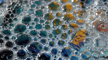 Closeup shot of a textured surface with a mix of glossy and matte bubbles giving it an interesting and dynamic appearance photo