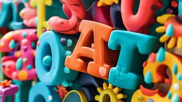 These alphabet characters appear larger than life as if they could pop off the page at any moment photo