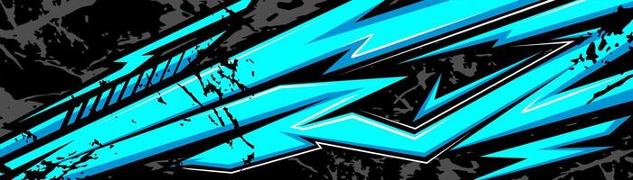 Abstract Car decal design . Graphic abstract stripe racing background kit designs for wrap vehicle, race car, rally, adventure and livery vector