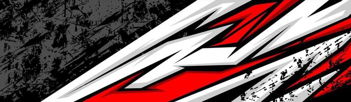 Abstract Car decal design . Graphic abstract stripe racing background kit designs for wrap vehicle, race car, rally, adventure and livery vector