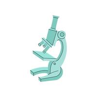 flat style school Illustration. microscope sketch. Back to School. The science. vector