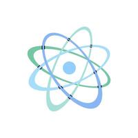 Flat style school Illustration. Atomic structure sketch. Back to School. vector