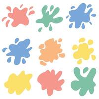 Set of colorful splashes. Bright colorful spots, set of design elements. paint splashes. vector