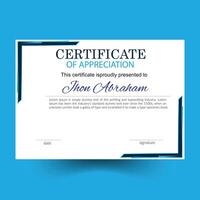 Elegant style for certificate template vector