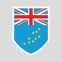 Tuvalu Flag Shield Shape Frame vector
