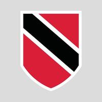 Trinidad and Tobago Flag Shield Shape Frame vector